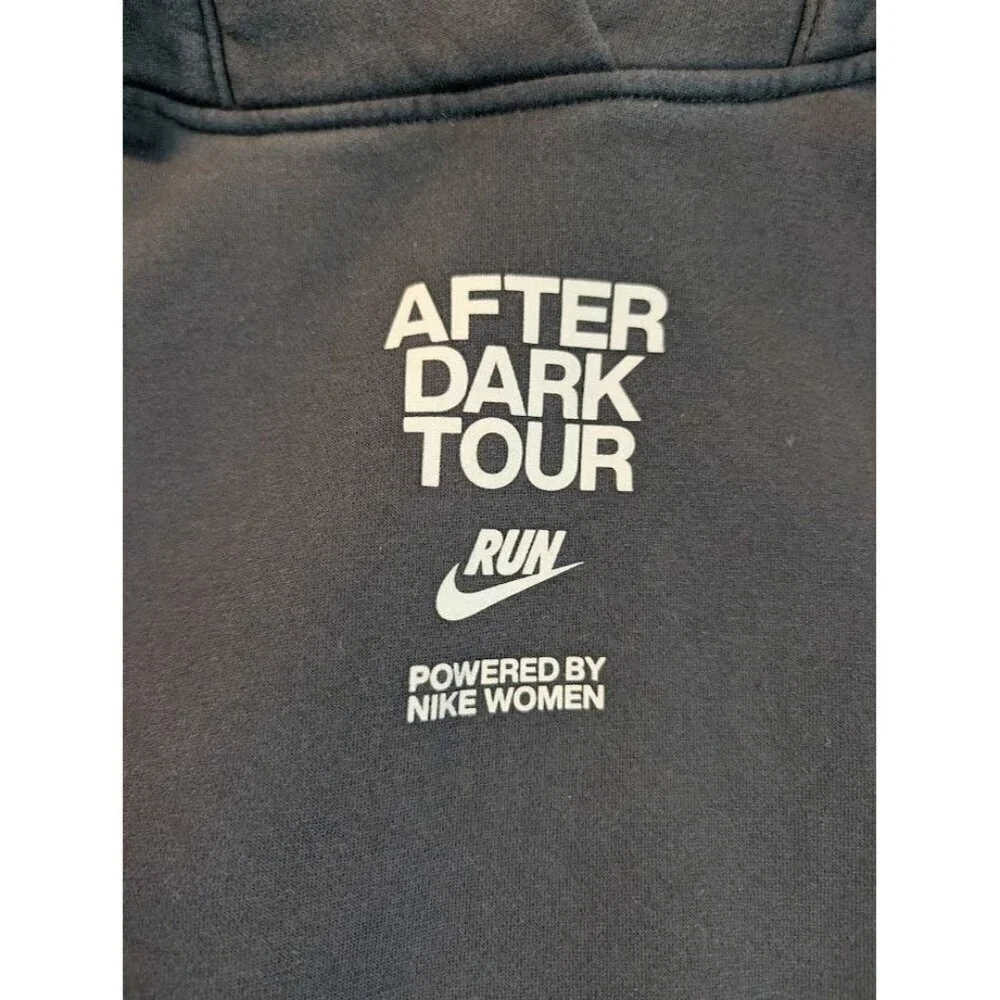 Nike After Dark Tour women's size XS black hooded sweatshirt oversized fit SW4